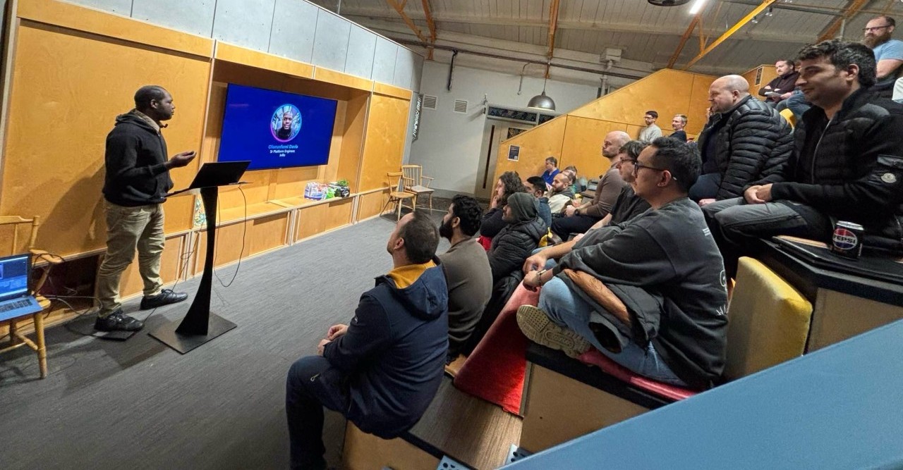 Me presenting at .NET North East