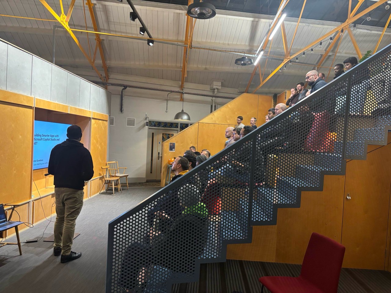 Me presenting at .NET North East