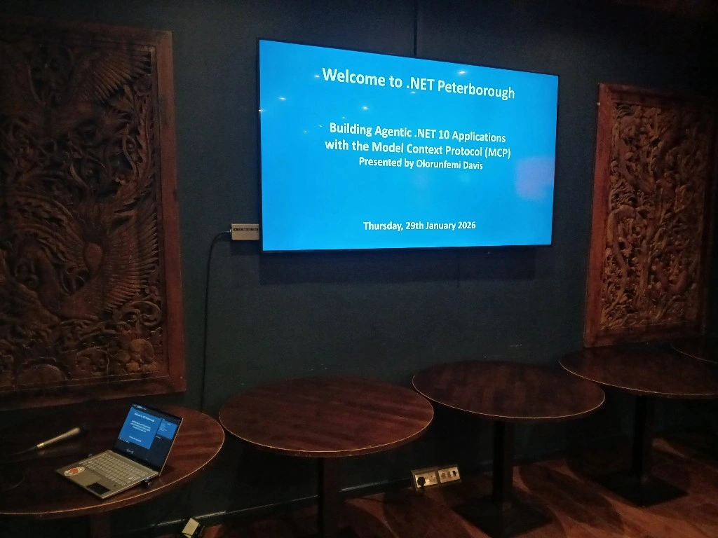 Slide from the organizer