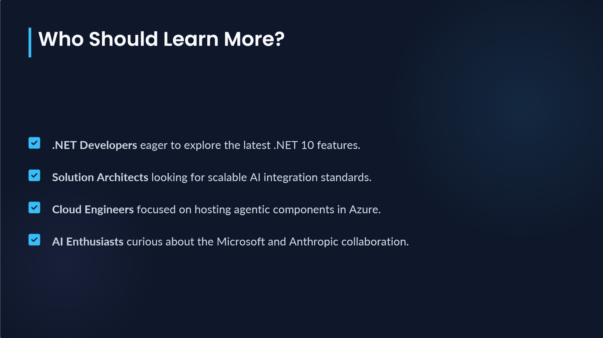 Who should learn more about MCP